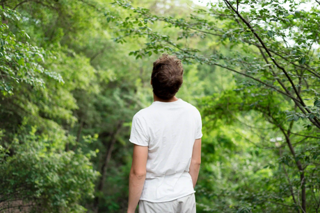 Man looking at nature